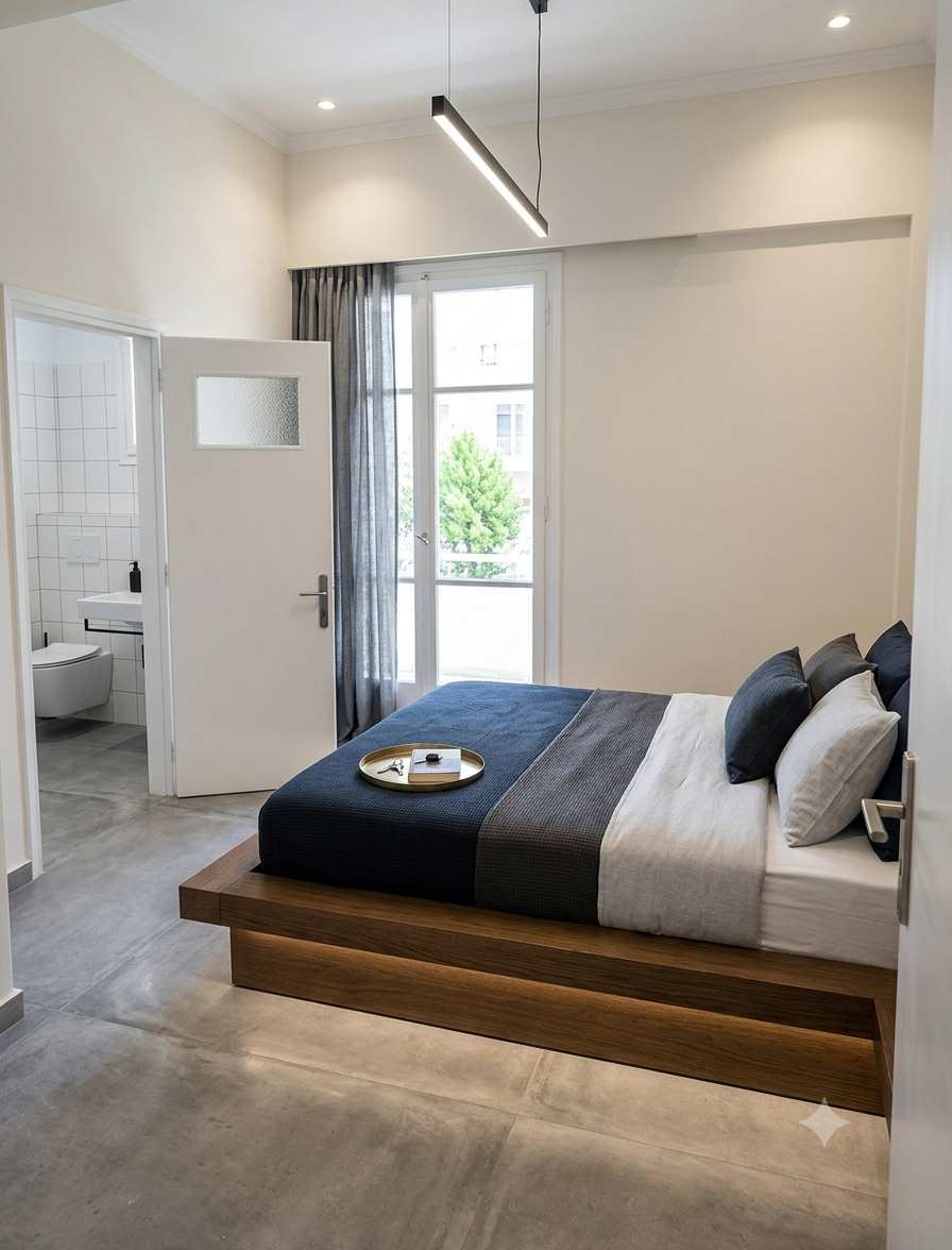 Artist rendition of a Project Marathon guest bedroom suite